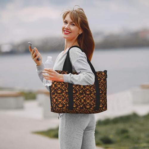 Sac à main polyvalent Orange Monarque Papillons léger et imperméable