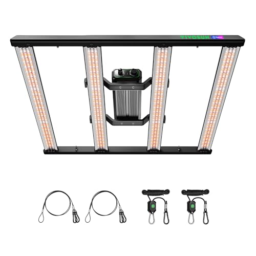 VIVOSUN LumaLight 320W LED Grow Light, Full Spectrum Indoor Plant Light with Deep Canopy Penetration, Smart Dimmable LED Bar Lamp for Vegetables, Herbs, Flowers, 3x3ft Coverage, GrowHub Compatible