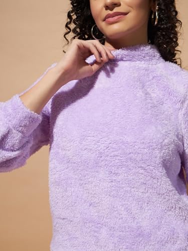 Image of THE DRY STATE Women's Fur Pull Over With High Neck