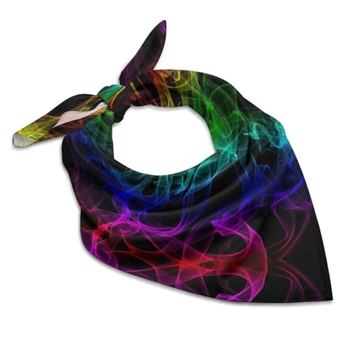 Csemeie Glow in Dark Splatter Neon (7) Bandana Hair Scarf Headband Adjustable Neckerchief for Men Women Decor