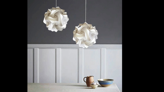 Lampadesign® Lampada a Sospensione Camera da Letto Soggiorno Cucina Cameretta Moderna Sfera Fiocco 35 cm bianco - Lampadario moderno design salotto sala da pranzo bagno lampadina led luce fredda