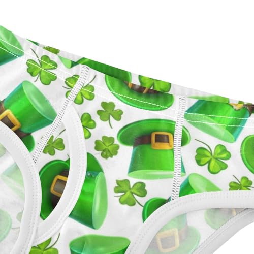 ODAWA Green Leaf Shamrocks Toddler Cotton Underwear, Tag-Free Comfort Toddler Underwear Boys 2T4