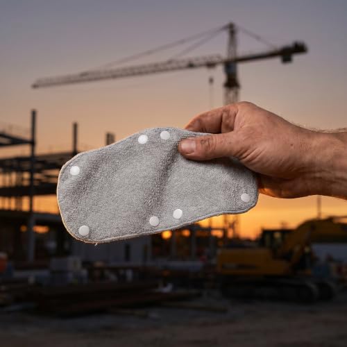 Cintas antisudor Operitacx para casco de seguridad, pack de 9 forros lavables gris 6
