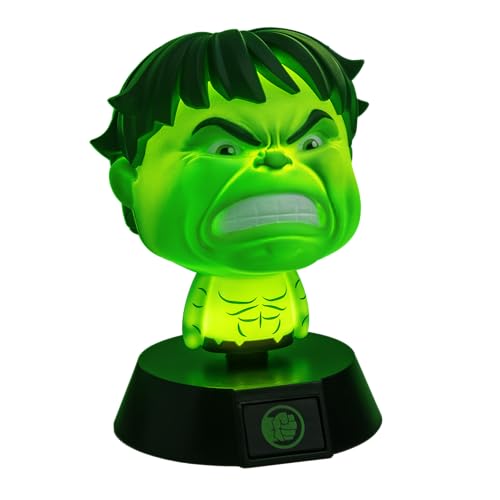 Lámpara de mesa Marvel Hulk Icon Light 11cm batería AAA miniatura 4