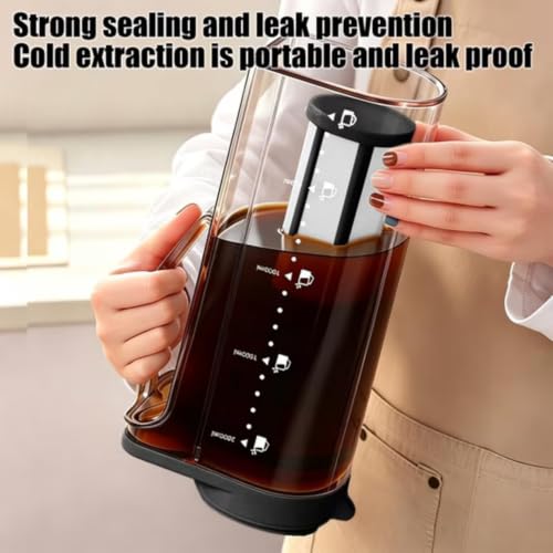 Image of Soko 2.2 Litre Cold Brew Coffee & Tea Maker with Filter | BPA-Free Plastic Jar, Airtight Iced Pitcher with Leak-Proof Lid & Wide Mouth Kettle Design | Easy for Brewing Drinks at Home - Black
