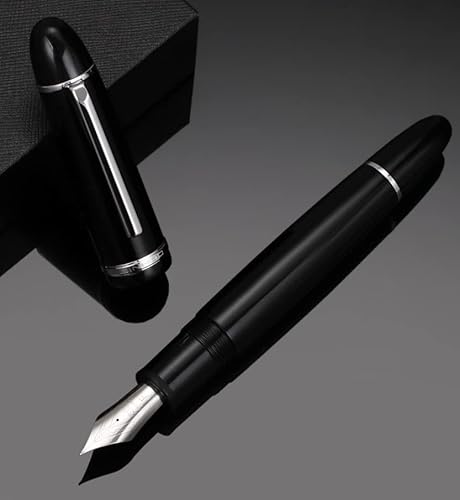 Jinhao X159 Black Acrylic Fountain Pen # 8 Fine Nib For Writing And Calligraphy With Refill Ink Converter #TOP3
