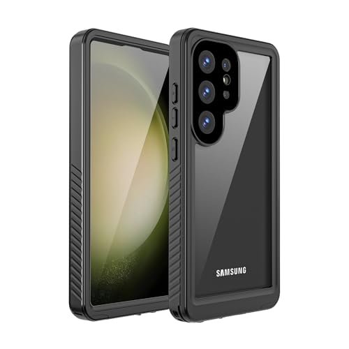 Douiinc for Samsung Galaxy S23 Ultra Case IP68 Waterproof Dustproof Case [Built-in Screen Protector] Full Body Heavy Duty Rugged Phone Cover for Galaxy S23 Ultra 6.8 Inch Black
