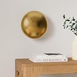 Wandlampe Mezia, runde Wandleuchte aus Metall in Gold mit Lichtspiel an der Wand, 1 x G9, Innenwandleuchte mit Strahlen-Effekt in Struktur-Gold-Optik, ohne Leuchtmittel