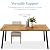 Best Choice Products 6-Person Indoor Outdoor Acacia Wood Dining Table, Picnic Table w/Powder-Coated Steel, 350 Pound Capacity Legs - Natural