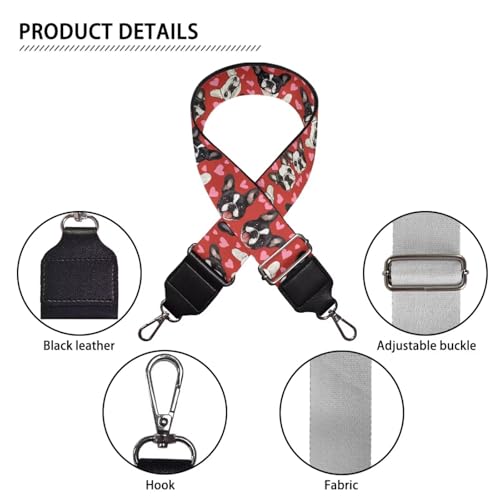 Image of Adjustable Purse Strap Replacement, Wide Shoulder Canvas Bag Strap, Crossbody Handbag Strap