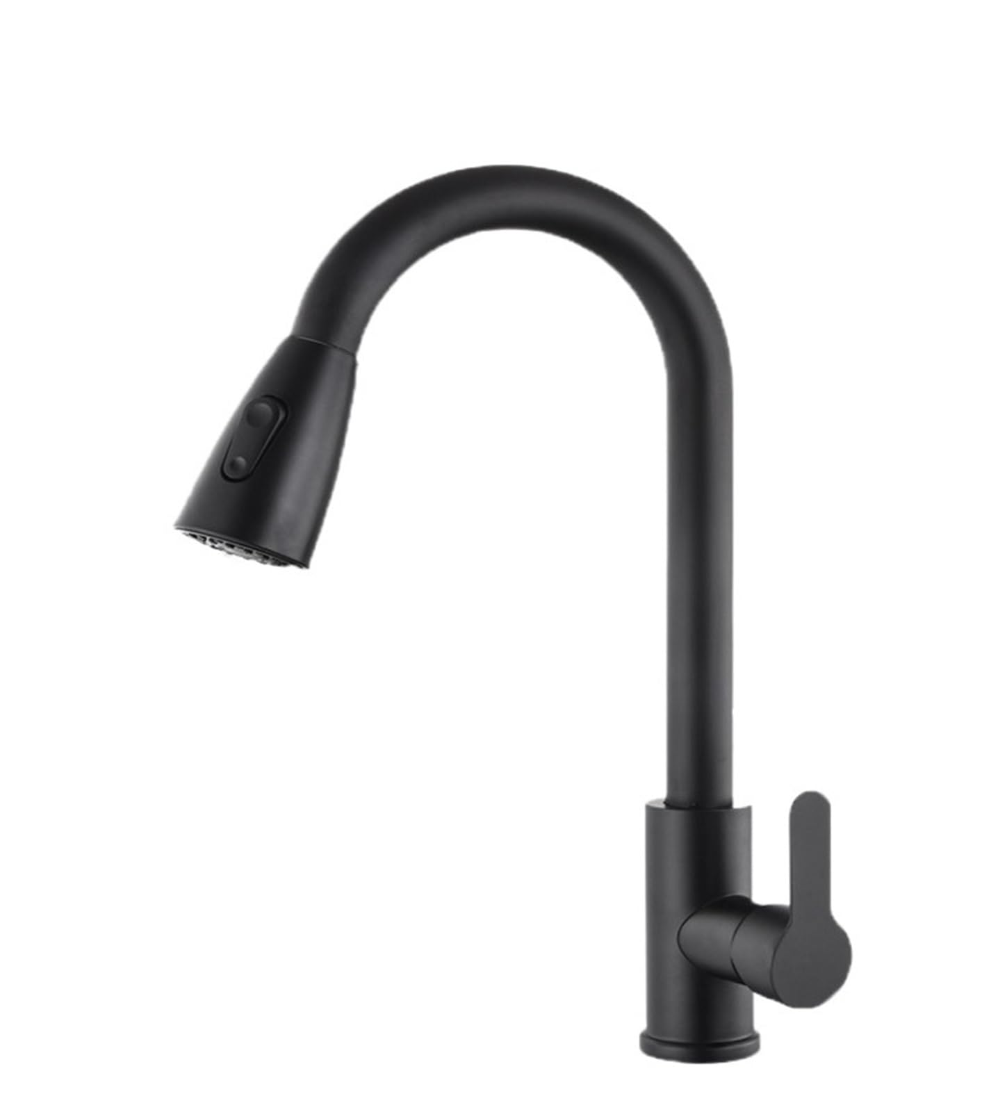 Soywim 800G 2 Gears Bk Brushed Nickel Kitchen Faucet, Single Hole Pull Out Spout Sink Mixer Tap, Stream Sprayer Head Chrome/Black,High-Pressure Resistant(800G 2 Gears Bk)