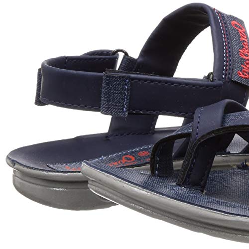Image of Walkaroo Men Blue Grey Outdoor Sandals-7 UK (W5767)