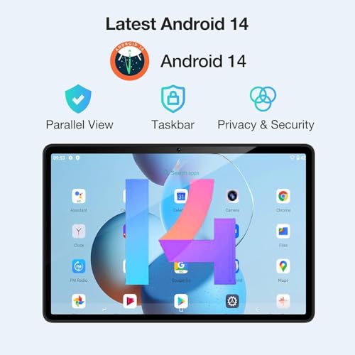 Image of T30STablet 11'' Android 14 16GB+256GB /1TB TF Octa-Core, 2.4K Display, 8580mAh, 4G-LTE Android Tablets, Bluetooth 5.0+2.4G /5G WiFi, Tablets with Pen, Keyboard