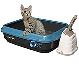 Hmm, por fin un nuevo inodoro gracias. Mi nariz para gatos atrapa mucho lo que se escapa a las personas grandes. Y ahí ya se había acumulado muy bien en el viejo plástico.