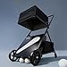 Nisplay Foldable Tennis Ball Cart with Conveyor Pickup System, 240-Ball Dual-Layer Basket, Lightweight Aluminum Frame, PU Wheels, Coach & Club Training Ball Collector and Feeding Cart
