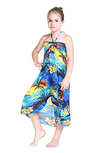 Image of Hawaii Hangover Family Matching Hawaiian Clothes, Sunset Blue | Family matching Hawaiian outfits, Sunset Blue, lightweight rayon, machine washable, tropical print, luaus, cruises