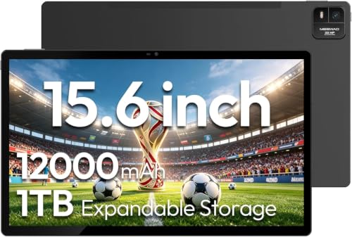 azamp 15,6 Zoll Tablet für Senioren – 2026 Großes mit 12000mAh Akku (30W Schnellladen) & Riesen-Display… – Ansicht 1