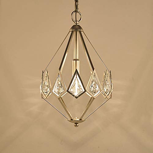 Lustre de couloir sombre avec suspension cristal diamant pour hall et bar