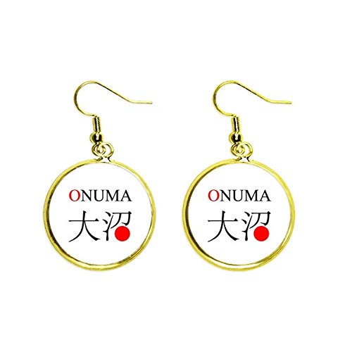 Pendientes Onuma sol rojo antialérgicos que no pesan para mujer