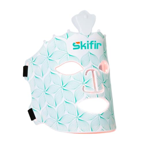 skifir Wireless Photoelectric Beauty Red Light Mask, Rechargeable and Ergonomic Design for Home & Travel