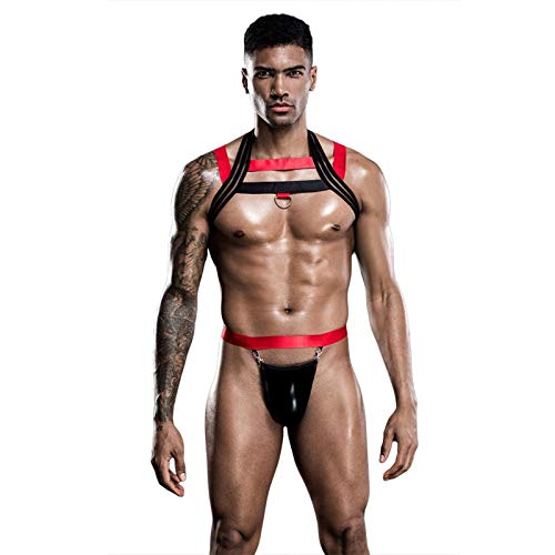 SEXYSY Nuevo Juego de Roles para Hombre Conjunto de lencería Uniforme de Vendaje Sexy Cosplay Bar Gay Traje de Baile en Barra Traje Cover