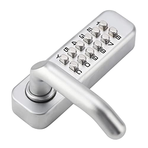 FTVOGUE Aleación de Zinc Dígito Teclado Cerradura de la Puerta Manija de la Puerta de la Mano Derecha Contraseña Cerradura codificada de Seguridad para la Oficina Hogar