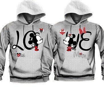 Miniatura 3 de Soul Mate Mickey Minnie Sweatshirt Hoodie- Pullover Couples Matching Valentine's Love Best Christmas Gift Hood