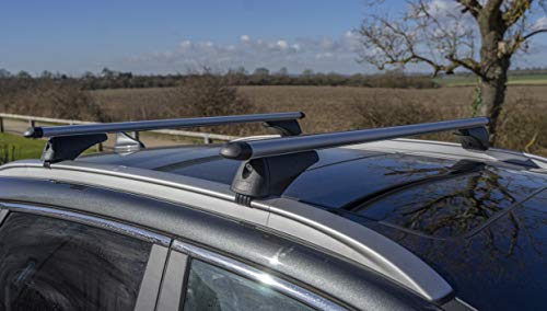 Summit SUM-004 Railing Roof Bars For Cars With Flush Rails, Aluminium, Locking, Set of 2-1.2m, Silver - Image 3