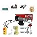 Electric Hoist, 220lbs Electric Winch, Electric Lift, 110V Electric Hoist with Remote Control & Single/Double Slings for Lifting in Factories, Warehouses, Construction Site, Mine Filed