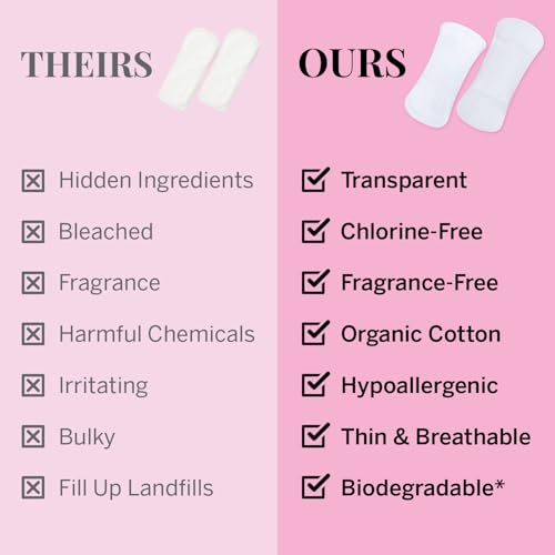 Image of Pixie Organic Cotton Panty Liners for Women - Regular Wrapped Pantiliners - Light Absorbency & Ultra-Thin - Leak-Proof, Hypoallergenic & Unscented for Feminine Care - Compostable - 88 Count