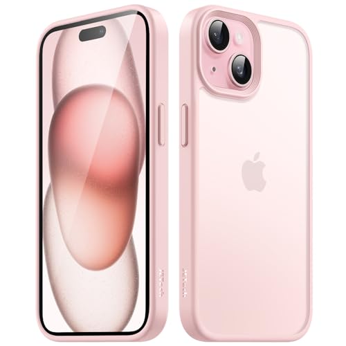 JETech Matte Case for iPhone 15 Plus, Pink