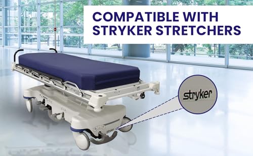 Image of Economy Line Stretcher /Gurney Replacement Mattress with Vinyl Cover - Fits Stryker and Hill-ROM Stretchers and Gurneys