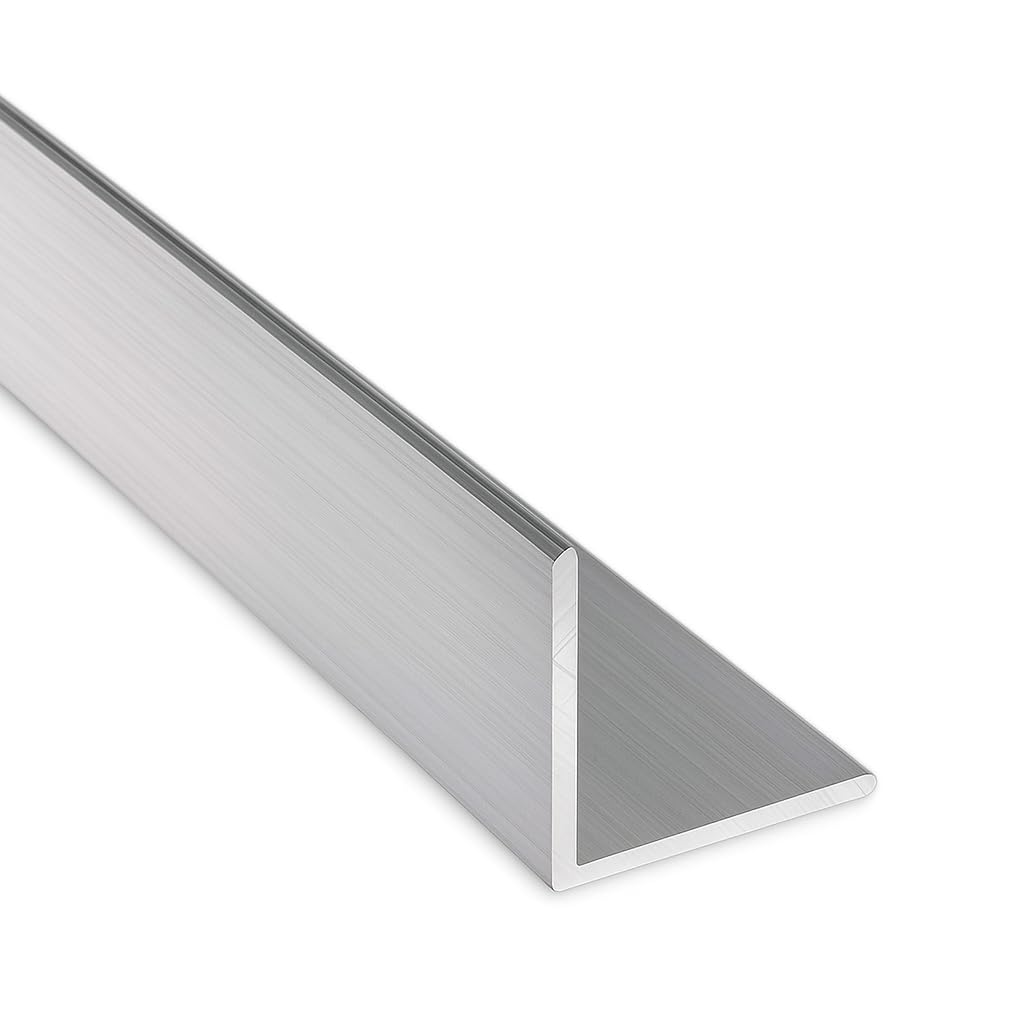 4 FT Aluminum Angle Bar – (1" Wide x 1/8" Thick) | 6063 T6 Architectural Aluminum | Equal Legs, 90° Angle | Corrosion-Resistant, Weldable,
