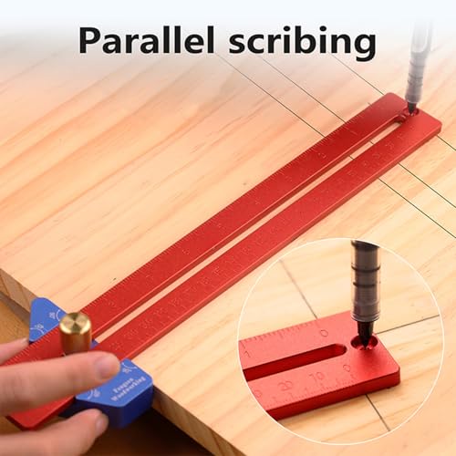 Outil de mesure pour le travail du bois à angle variable en aluminium - 4
