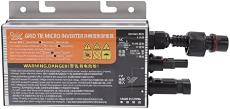 Tgoon Solar Micro Inverter Grid Tie, 18‑60V Grid Tie Micro Inverter High Conversion Rate Waterproof for Generation Systems(300W)