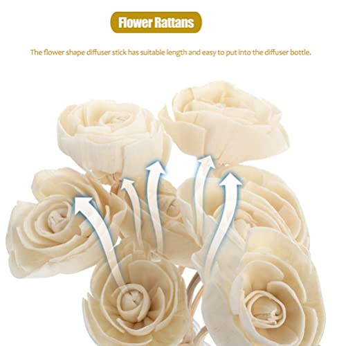 Difusor Rattan Aromaterapia 9 Piezas Flor Blanca miniatura 3