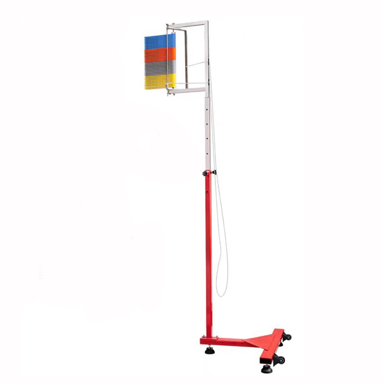 YXZQLOZ Adjustable vertical jump trainer with rollers—suitable for high-jump training in gyms, schools, and homes; features instant reset via a pull cord. (1.7)