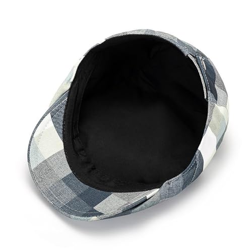 Image of Quanhaigou Men's Cotton Flat Ivy Gatsby Newsboy Driving Hat Adjustable Irish Cabbie Ivy Driving Hunting Cap