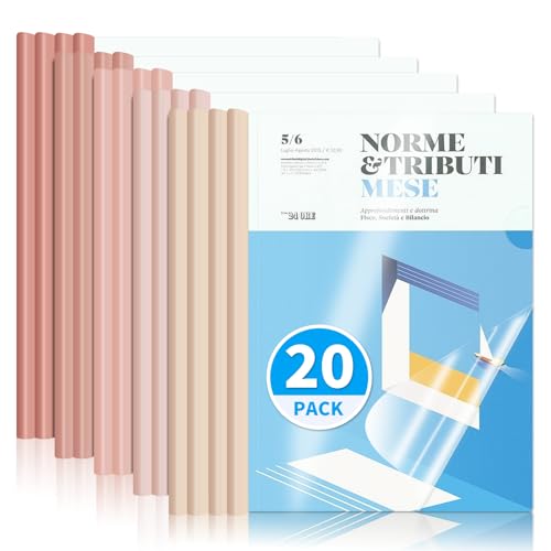 WORPSON 20 Pack, Clear Report Covers with Sliding Bar, 50-Sheet Capacity – Presentation Folders for Letter and A4 Sheets Size, Resume & Document Binders for Office, School, Business (Pink)
