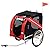 Pawhut Folding Dog Carrier Bicycle Pet Trailer in Steel Frame Stroller - Red & Black