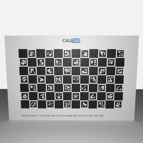 Calibración de la cámara Charuco 300x200 mm resolución media para machine vision