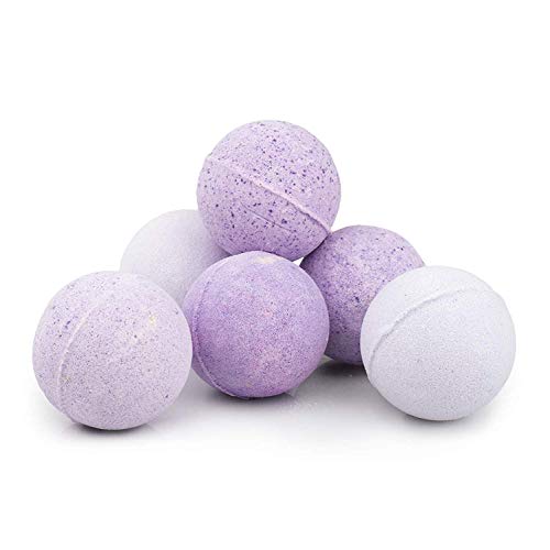 Bath Bombs Spa Gift Set - Set of 6 Relaxing Bubble Bath Fizzies for Women and Girls, Perfect Bath Gifts for Him or Her, Wife, Mother, Girlfriend, 6 x 1.8 oz by Nicole Miller (Purple)
