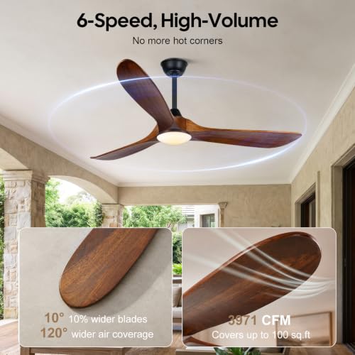 Image of 36 inch Small Ceiling Fan with Light and Remote, Modern Farmhouse style