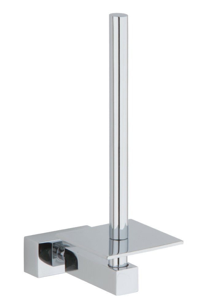 Bagno, Motivo: Righe-Portarotolo di riserva, in Acciaio Inox, Colore Cromo