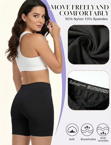 Image of ZENUTA Slip Shorts for Women Under Dresses, Seamless Anti Chafing Summer Biker Shorts