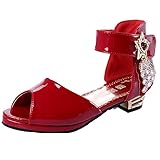  OHmais Kinder M?dchen flach Freizeit Sandalen Sandaletten Kleinkinder M?dchen Halbschuhe Sandalette Ballerinas