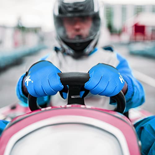 Hwk Motorcycle Gloves For Men & Women Motocross Riding Driving Tactical Cycling Biker Moto Racing All-Purpose Gloves (Blue, M) #TOP5
