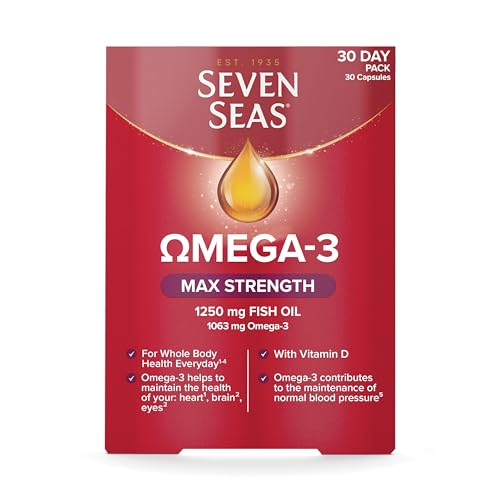 Seven Seas Omega-3 Fish Oil Max Strength, 30 Capsules