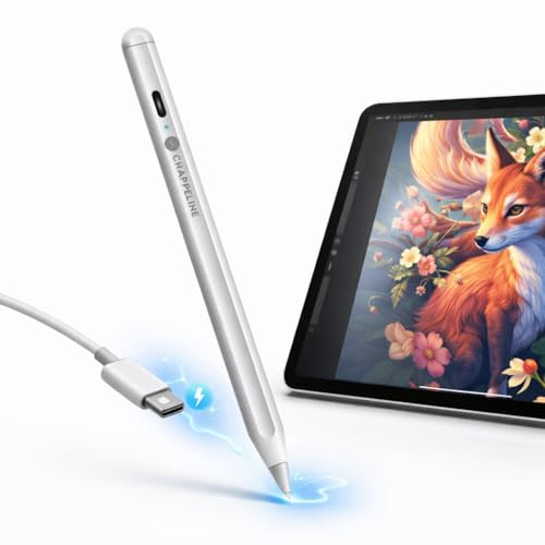 CHAPPELINE Universal Stylus Pen with Type-C Fast Charging Smooth & Precise Touch Palm Rejection Compatible with iPad iOS & Android Devices