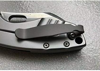 Gray Titanium Deep Carry Pocket Clip For CRKT PILAR 5311 5315 5311G 5315G knife